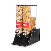 ROSSETO SERVING SOLUTIONS PRO-BULK 3.5 Gal. 2-Container Tabletop Dispenser with Black Acrylic Stand and Tray, 1 EA Ds106